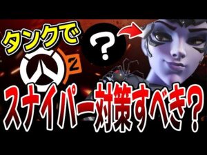 【スナ対策】タンクで敵スナイパーに絡むべきなのか？【オーバーウォッチ2】