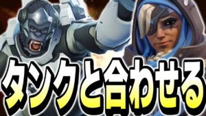 アナはタンクに合わせて位置を変える！？そして最強レベルのタンクにナノを付ける簡単なお仕事！！【オーバーウォッチ2】